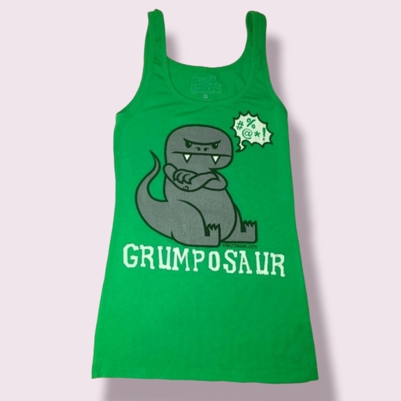 david & goliath Tops - David & Goliath Grumposaur T Rex Dinosaur Tank Small